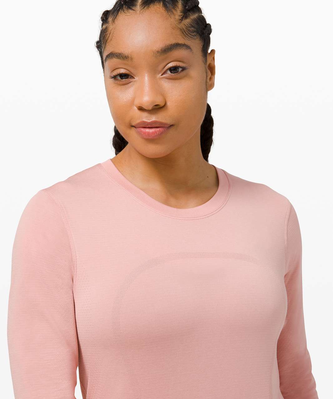 Lululemon Womens Pink Swiftly Breathe Long Sleeve Athletic T-Shirt Pullover