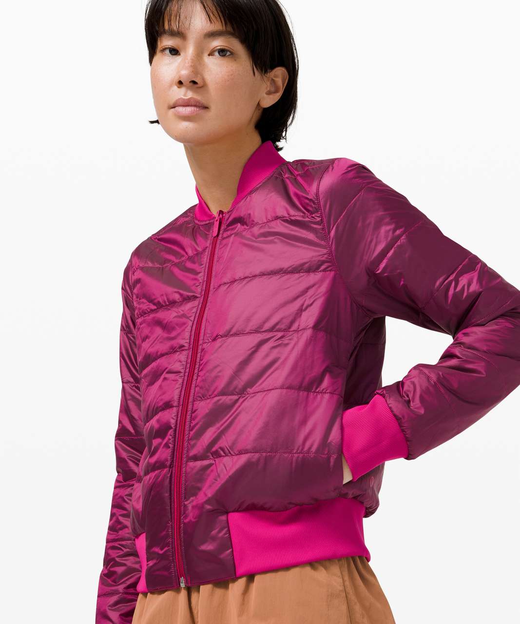 Lululemon Non-Stop Bomber *Reversible - Pink Mist - lulu fanatics