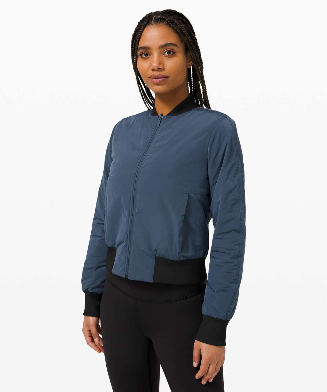 Lululemon Non-Stop Bomber *Reversible - Iron Blue / Black