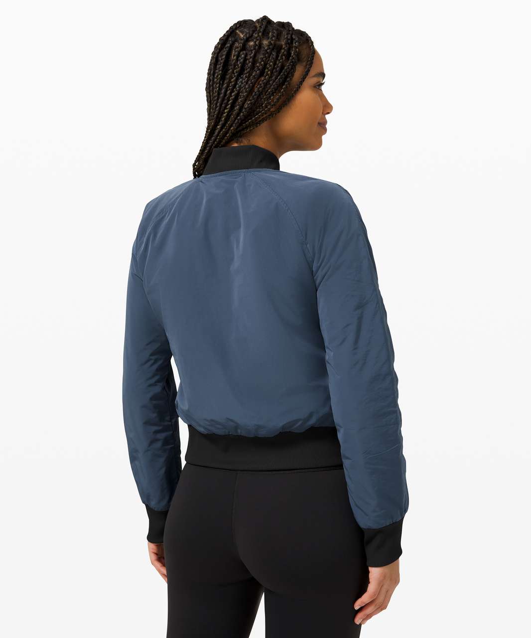 Lululemon Non-Stop Bomber *Reversible - Iron Blue / Black - lulu fanatics