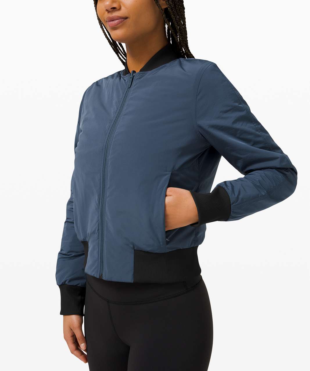 Lululemon Non-Stop Bomber *Reversible - Iron Blue / Black