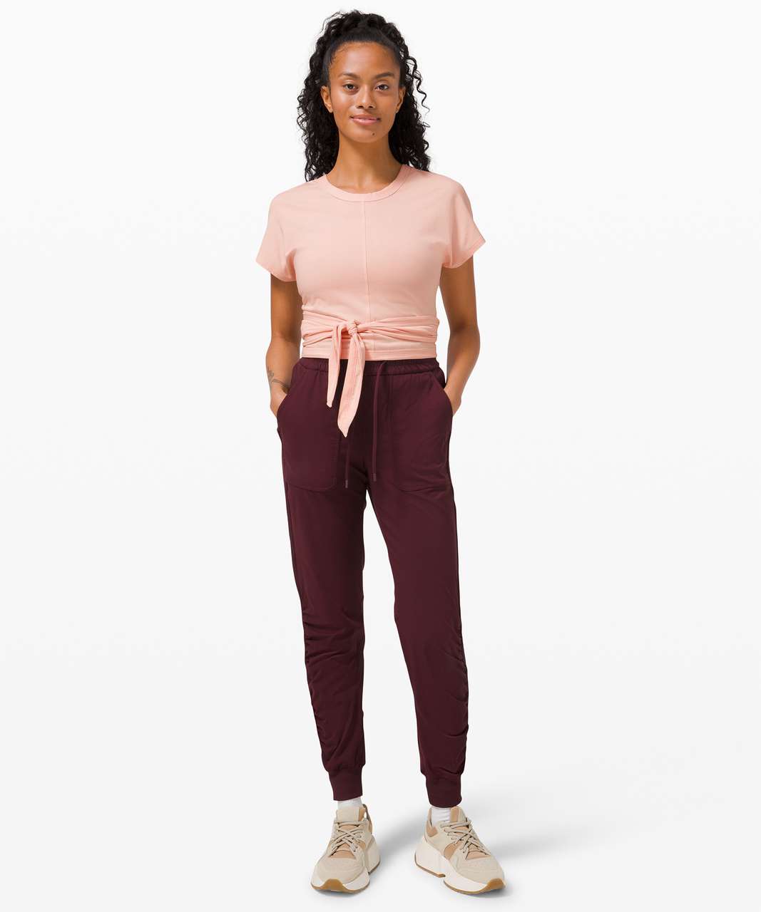 Lululemon Its A Tie Tee - Pink Mist