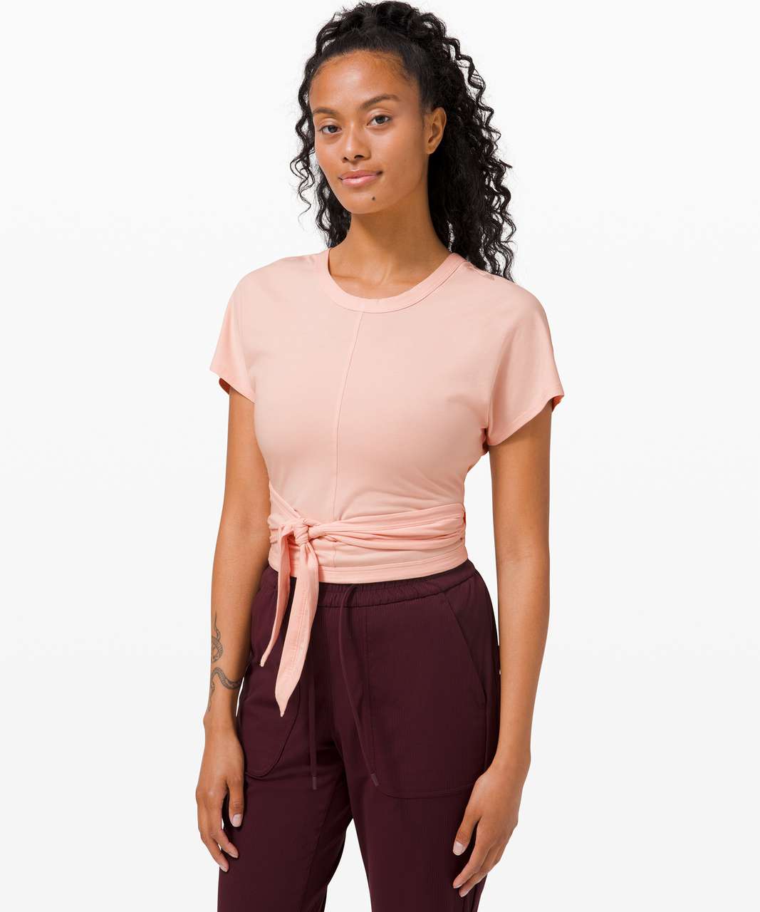 Lululemon Its A Tie Tee - Pink Mist