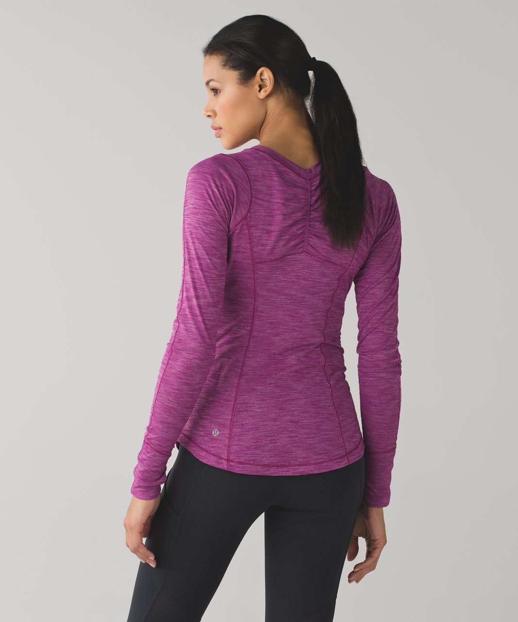 Lululemon 5 Mile Long Sleeve - Heathered Hero Blue - lulu fanatics