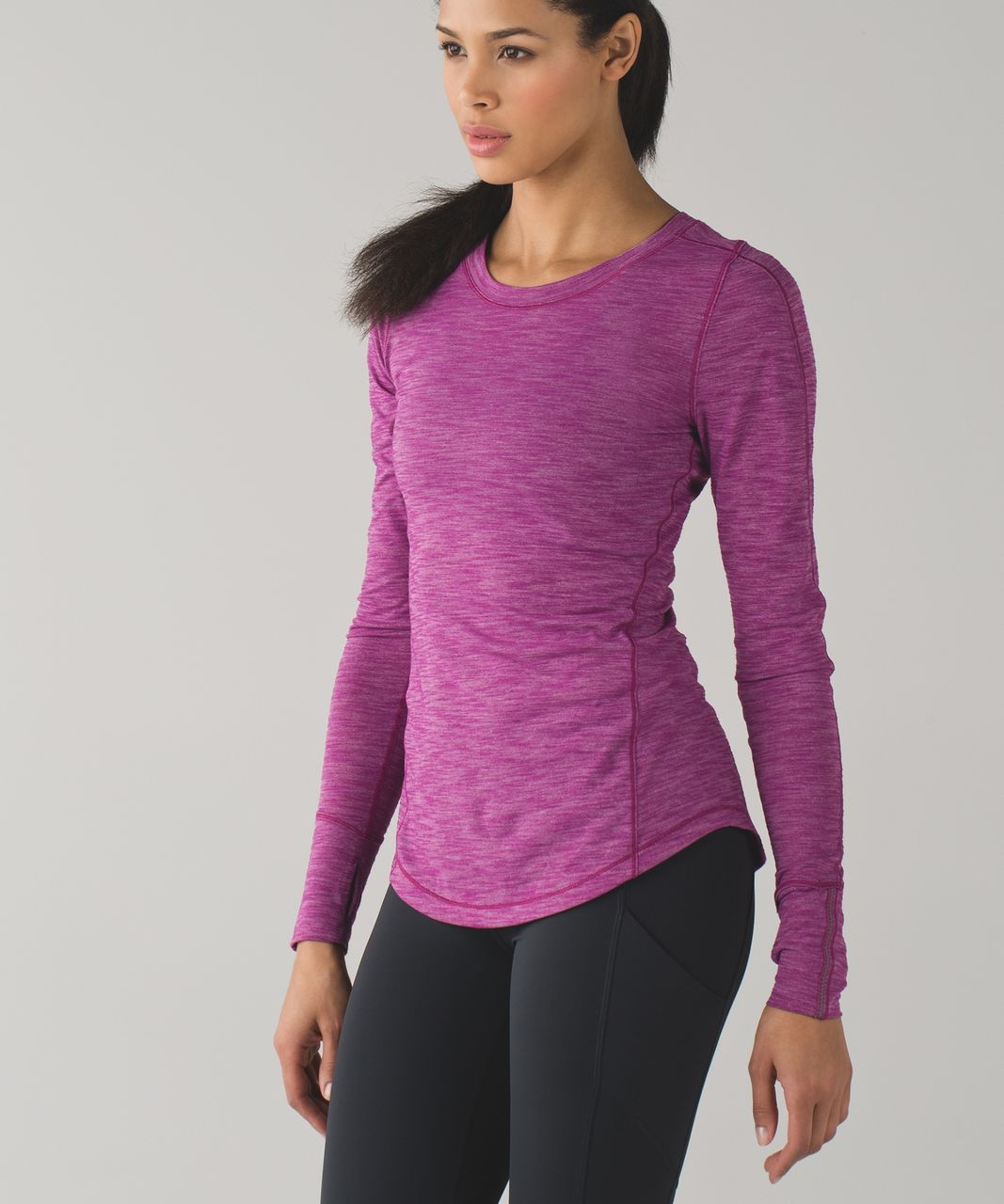 Lululemon 5 Mile Long Sleeve - Heathered Regal Plum