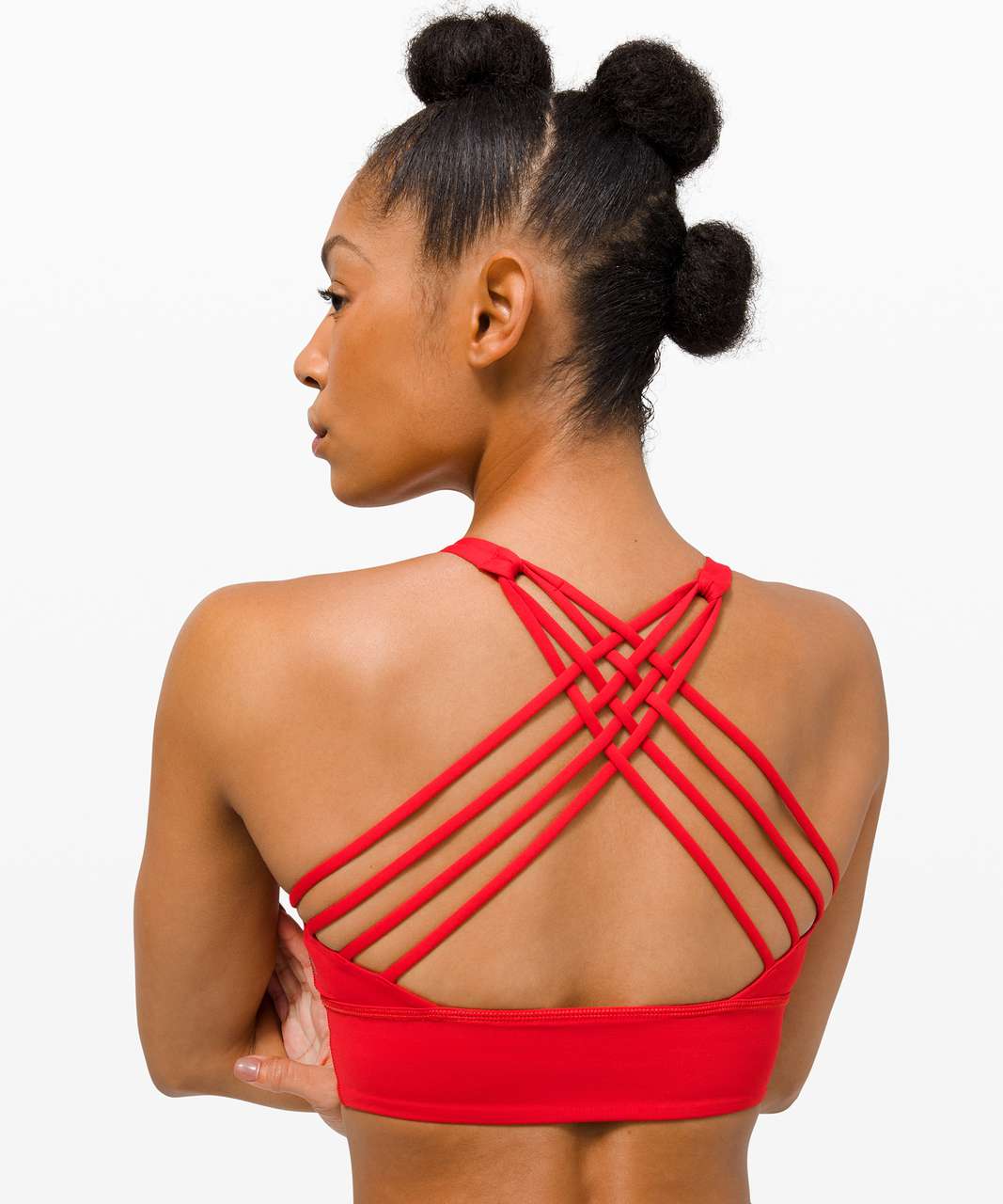 Lululemon Free To Be Bra Wild High Neck Long Line *Light Support, A/B Cup -  Dark Red - lulu fanatics