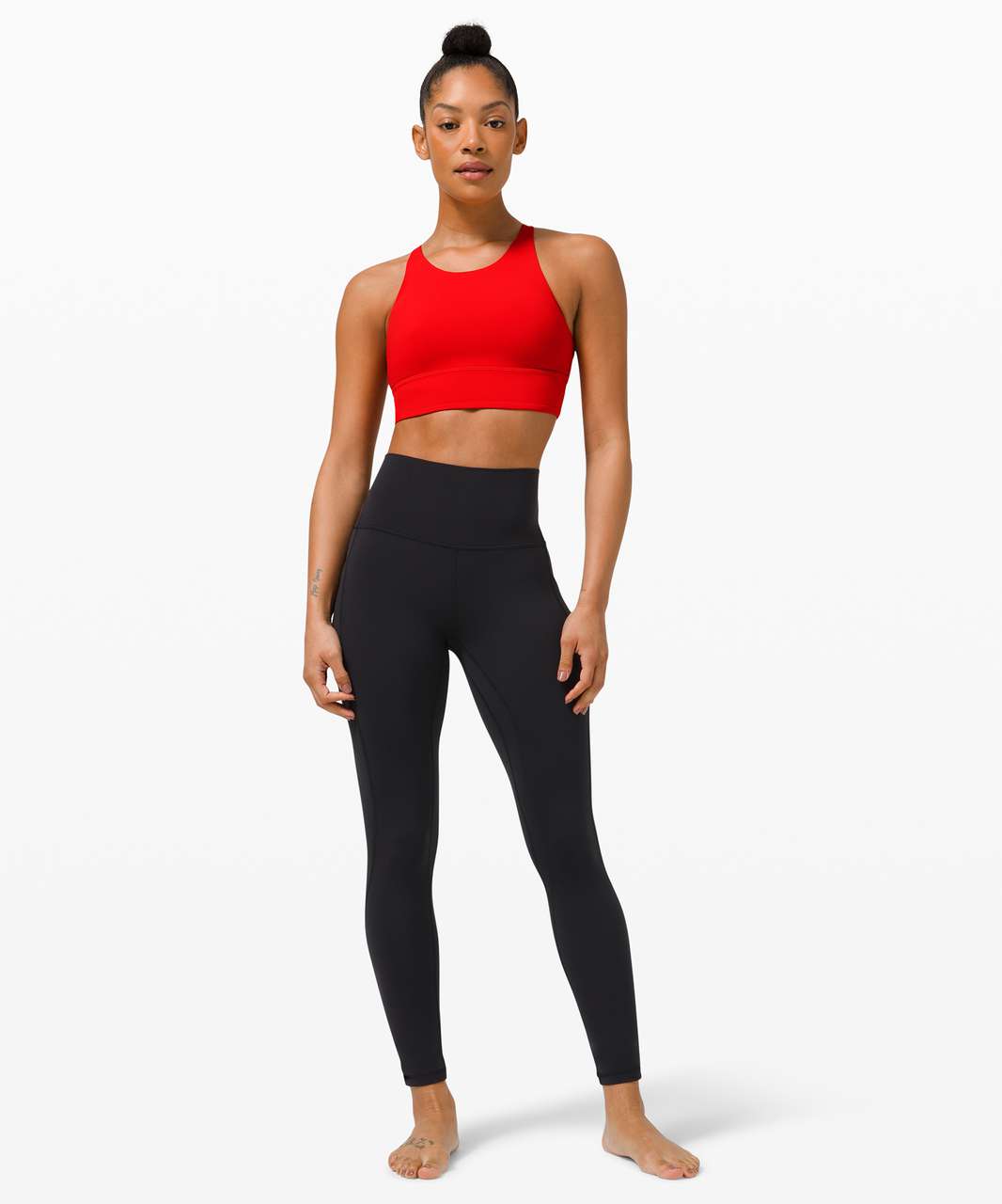 Lululemon Red Sports Bra Yoga Athleisure Top LW1EITS Women’s Size 6