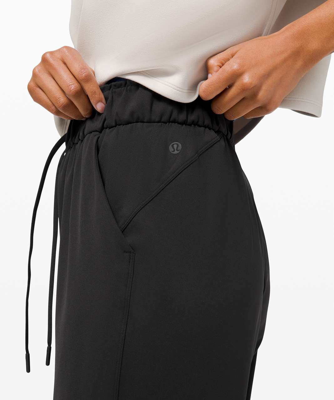 Lululemon Keep Moving 7/8 Pant - Heathered Black / Black - lulu fanatics