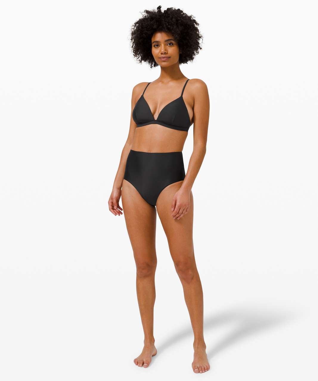 Lululemon Waterside Ribbed High-Waist Full Swim Bottom - Black - lulu  fanatics