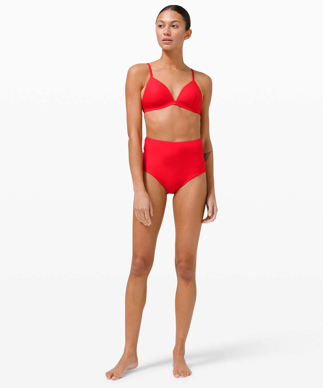 Lululemon Waterside Swim Bottom *High Waist, Medium Coverage - True Red