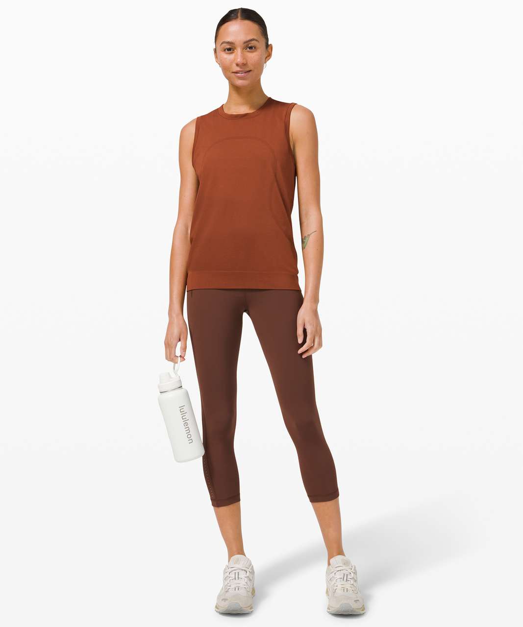 Lululemon Swiftly Breathe Muscle Tank Top - Dark Terracotta / Dark Terracotta