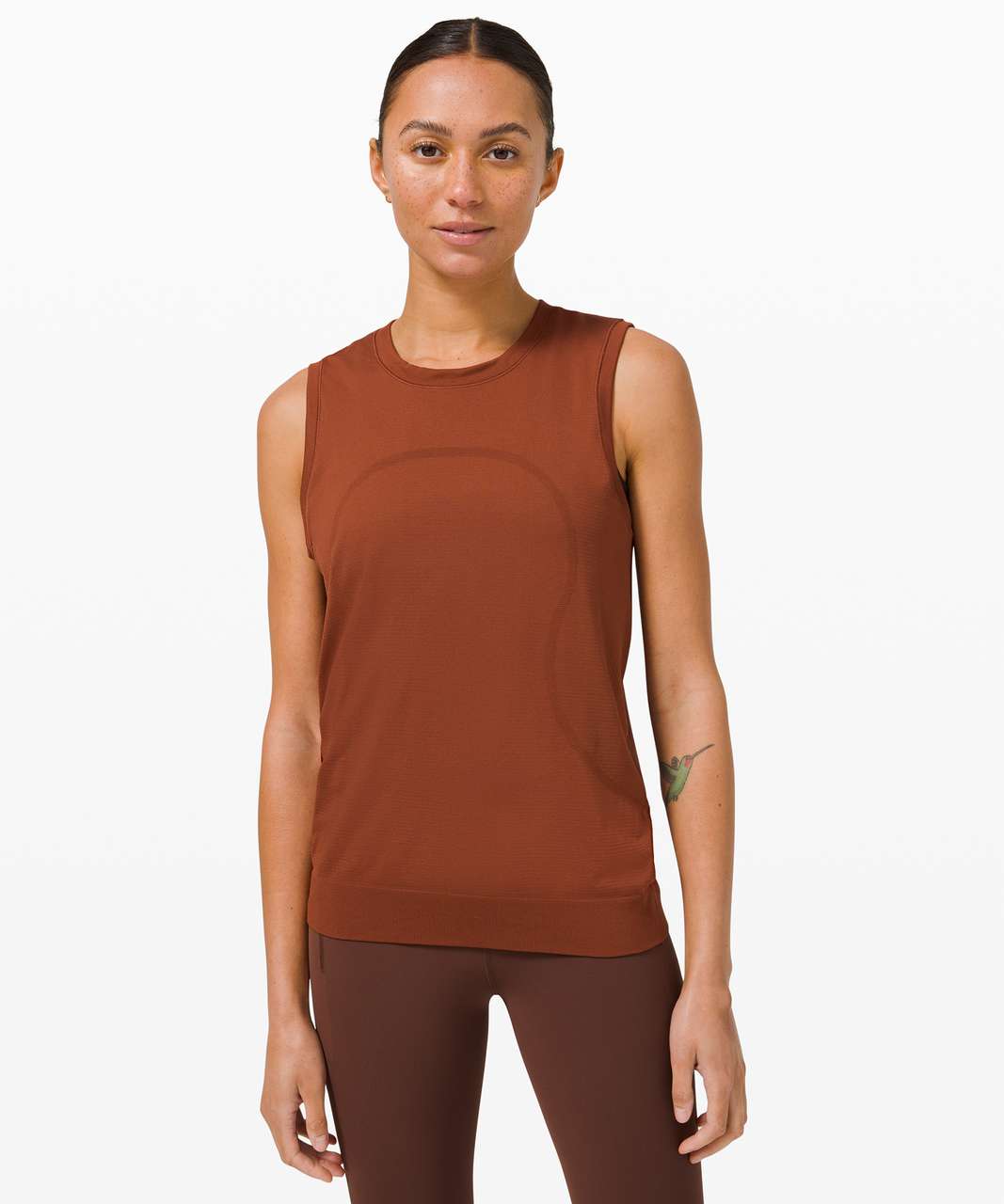 Lululemon Swiftly Breathe Muscle Tank Top - Dark Terracotta / Dark  Terracotta - lulu fanatics