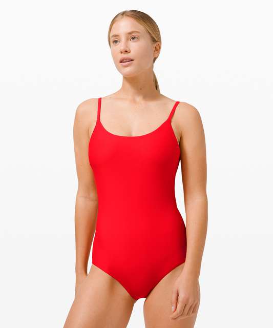 Lululemon Waterside Square-Neck One-Piece Swimsuit B/C Cup, Medium Bum  Coverage - ShopStyle