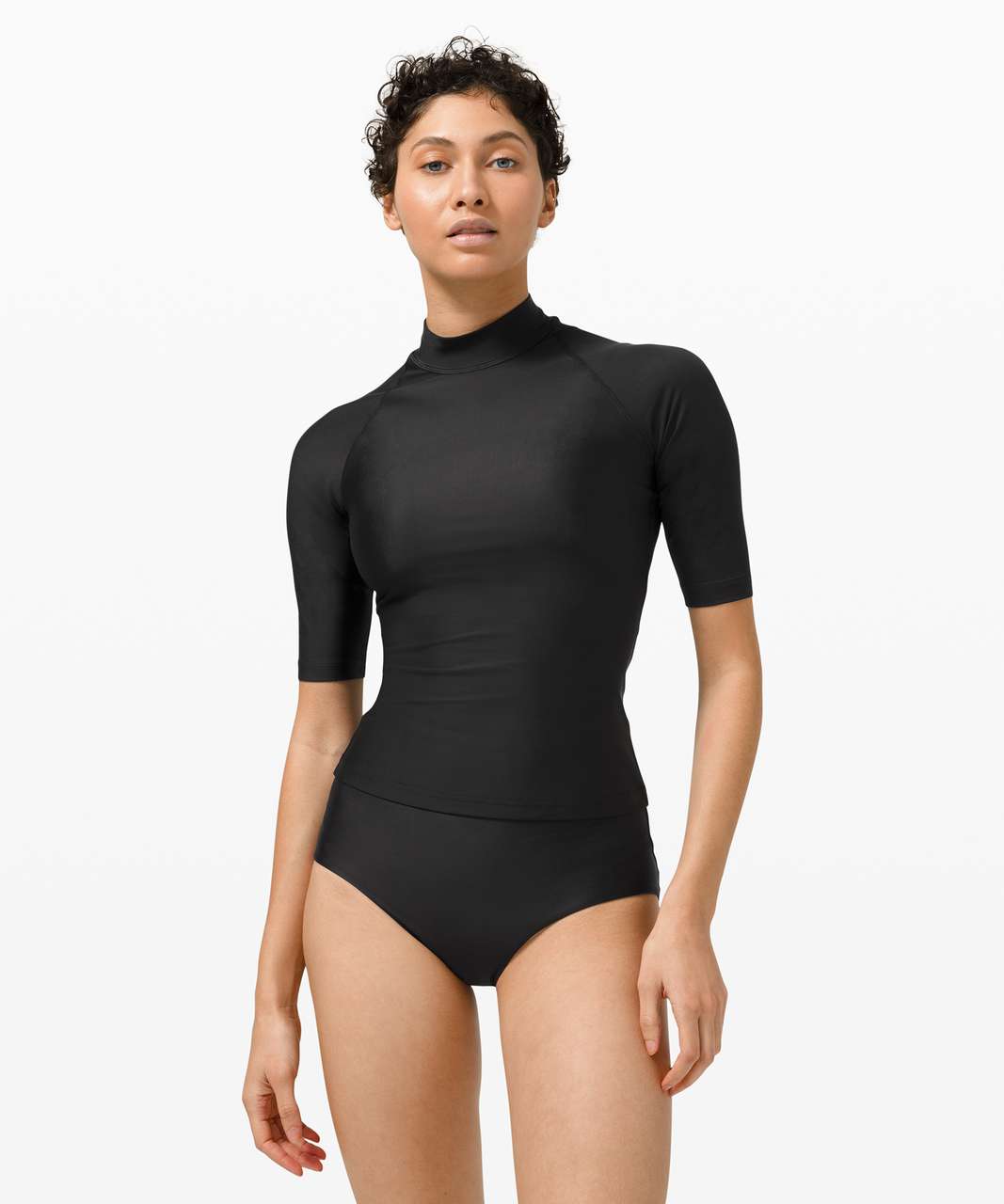 Lululemon Waterside UVP Short-Sleeve Rash Guard - Black - lulu fanatics