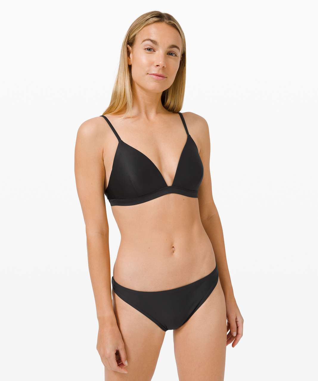 Lululemon Waterside Swim Bikini Top C Cup Sz 2 + Mid Rise Bottom