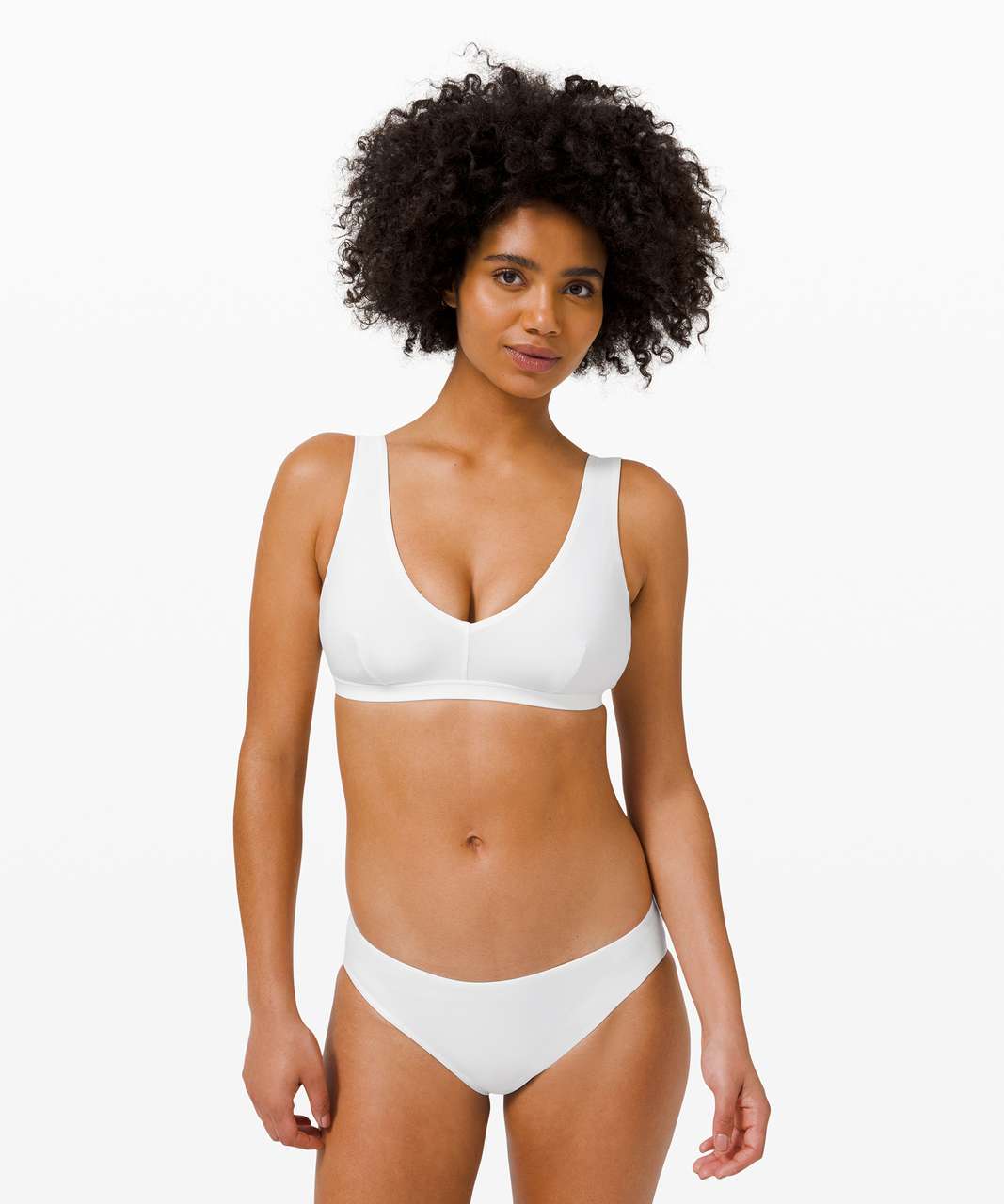 Lululemon Waterside V Swim Top *C/D Cups - White