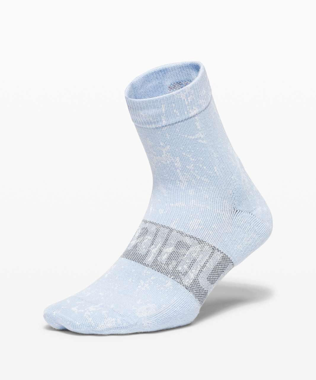 Lululemon Daily Stride Mid Crew Sock *Ice Dye - Blue Linen / White