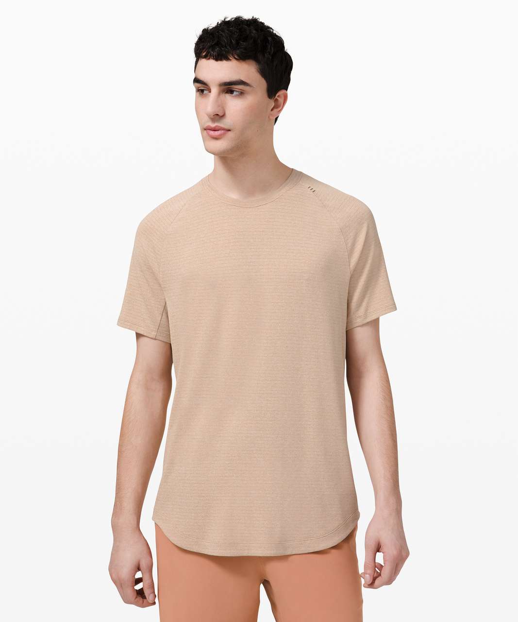 Lululemon Drysense Short Sleeve - Heathered Cafe Au Lait