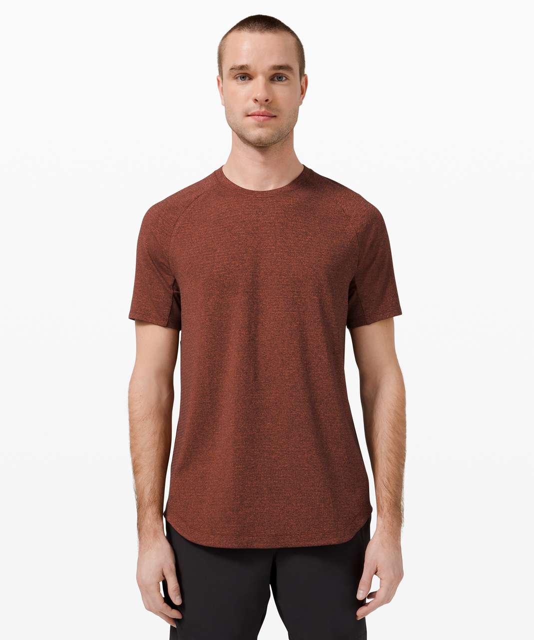 Lululemon Drysense Short Sleeve - Black / Canyon Orange