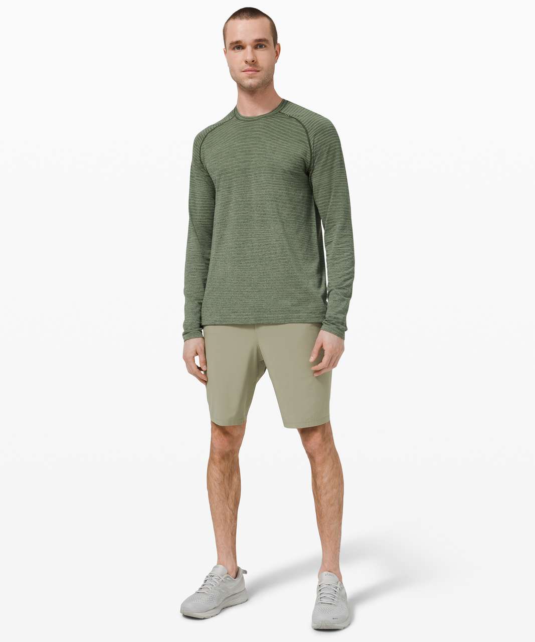 Lululemon Metal Vent Tech Long Sleeve 2.0 - Wave Fade Rosemary Green / Smoked Spruce