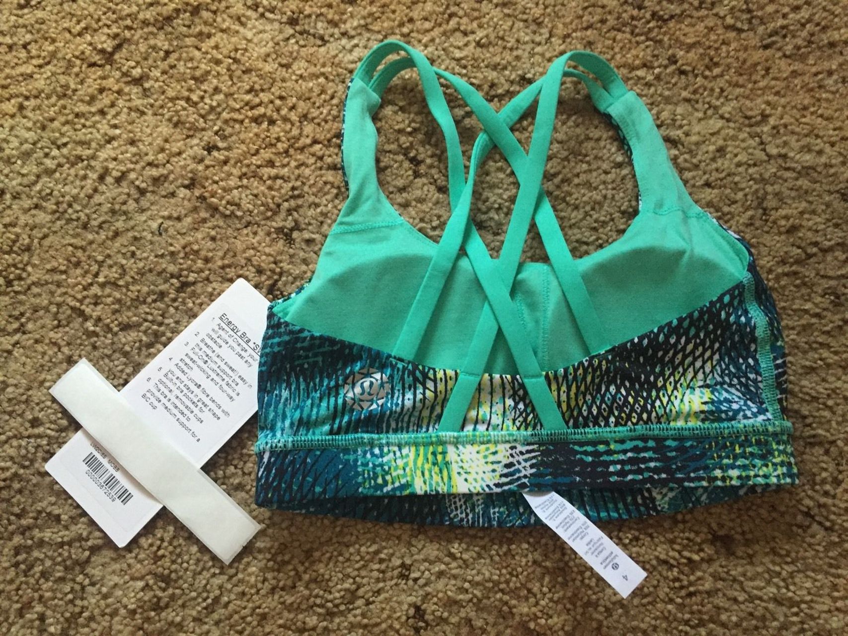 Lululemon Energy Bra - 2016 Seawheeze - Mo Money Bali Breeze