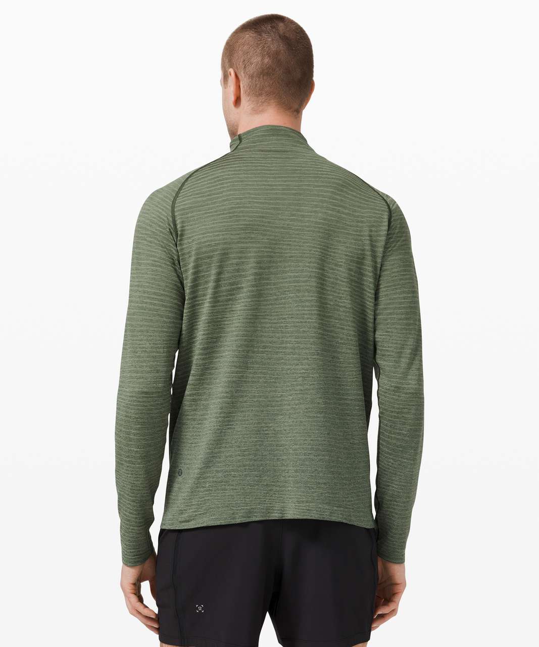 Lululemon Metal Vent Tech 1/2 Zip 2.0 - Wave Fade Rosemary Green / Smoked Spruce