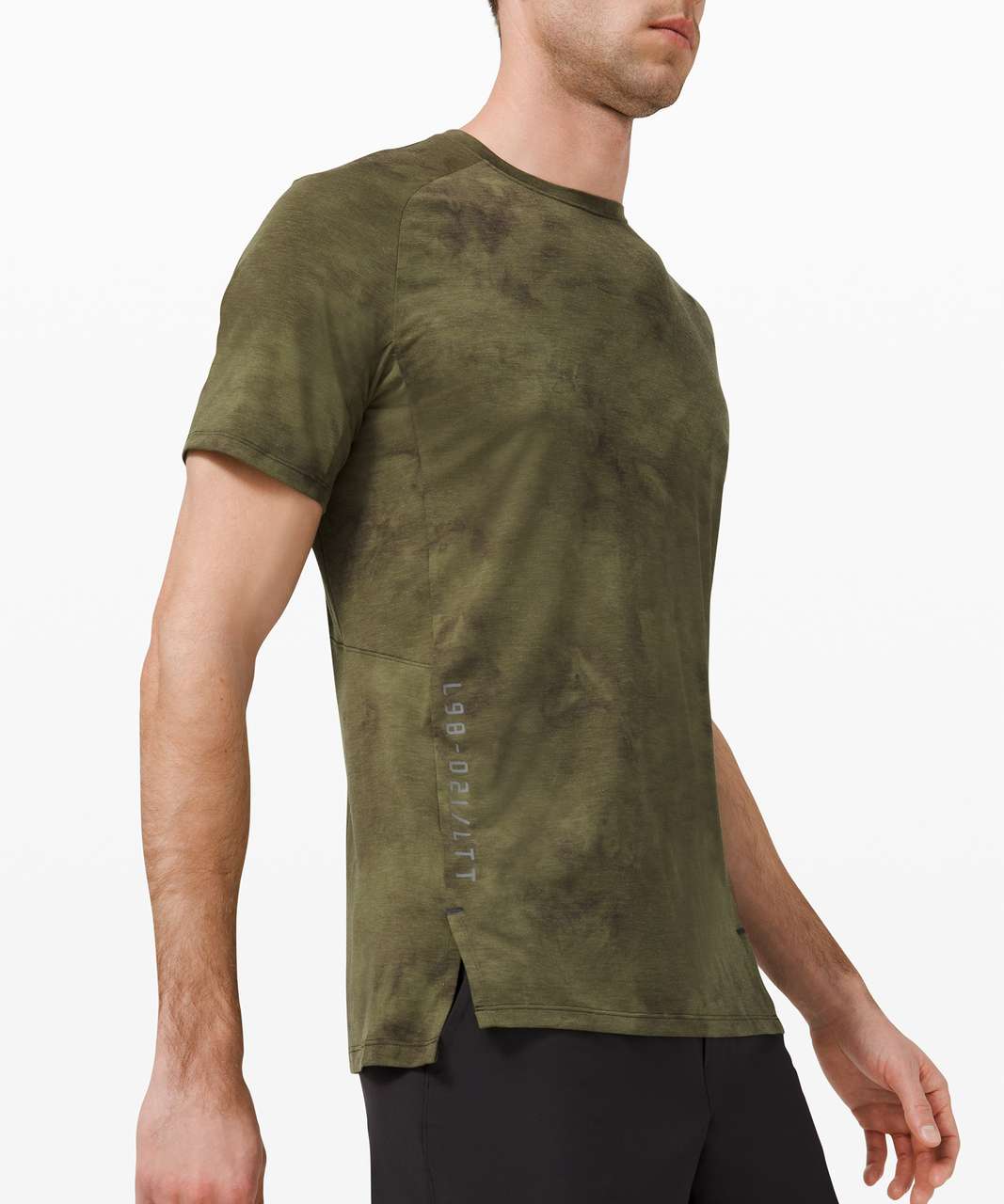 Lululemon Always Agile Short Sleeve *Spray Dye - Diamond Dye Medium Olive Dark Olive