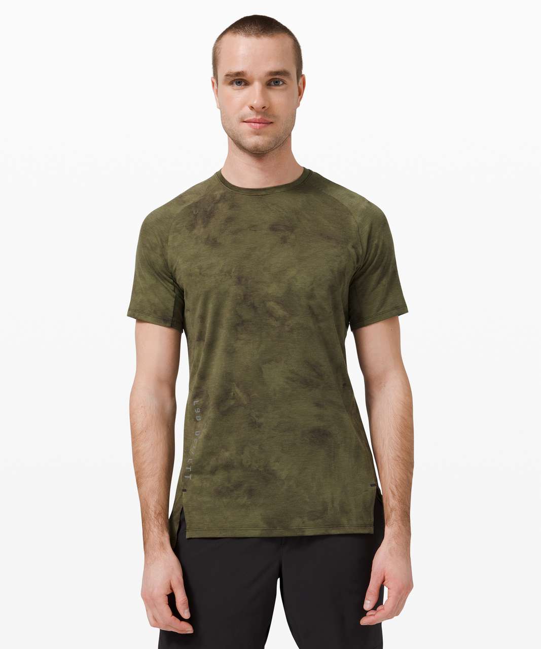 Lululemon Always Agile Short Sleeve *Spray Dye - Diamond Dye Medium Olive Dark Olive