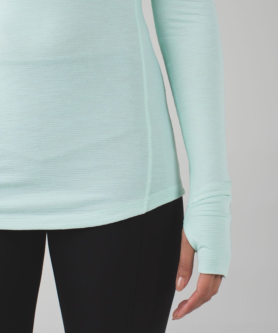 Lululemon 5 Mile Long Sleeve - Heathered Sea Mist - lulu fanatics