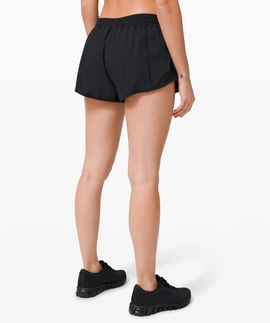 Lululemon Hotty Hot Short II *2.5 - Heather Lux Multi Black / Heathered  Black - lulu fanatics