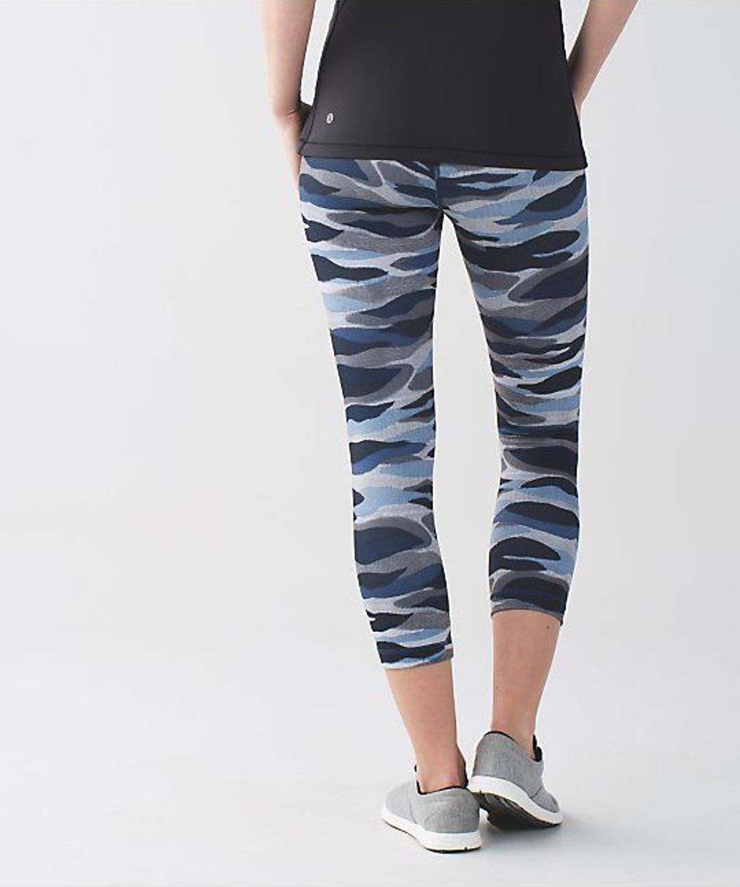 Lululemon Wunder Under Crop III - Mini Coast Camo Deep Navy Multi