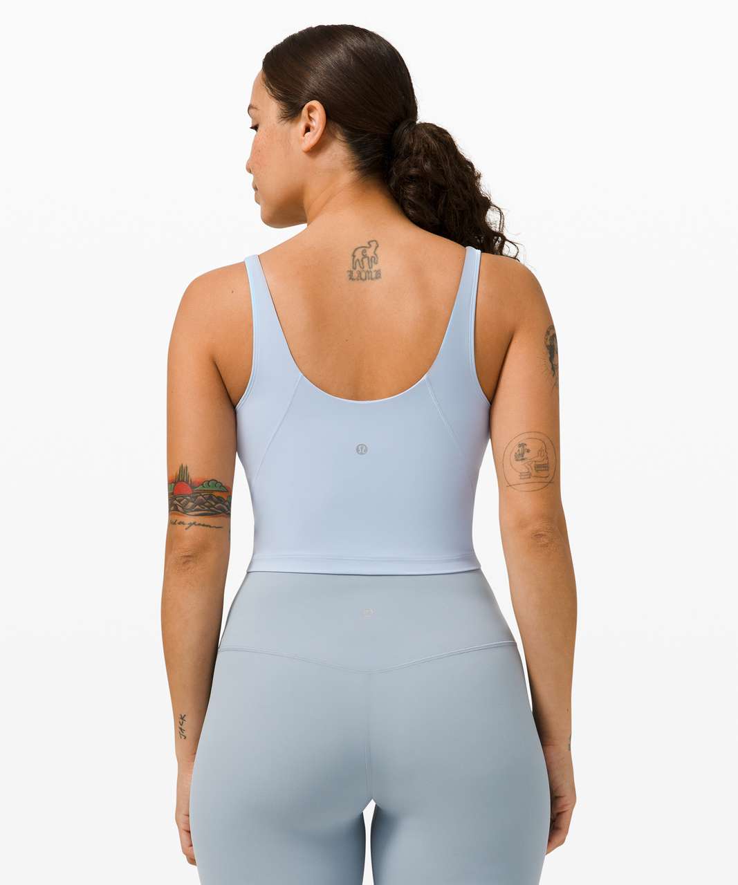 Bronze green align tank (8) paired with black align shorts 8” (6) :  r/lululemon