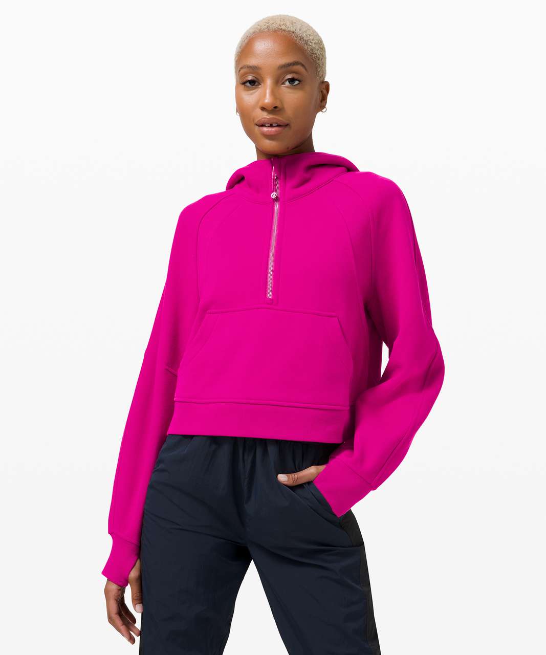 Lululemon Scuba Oversized 1/2 Zip Hoodie - Ripened Raspberry - lulu  fanatics