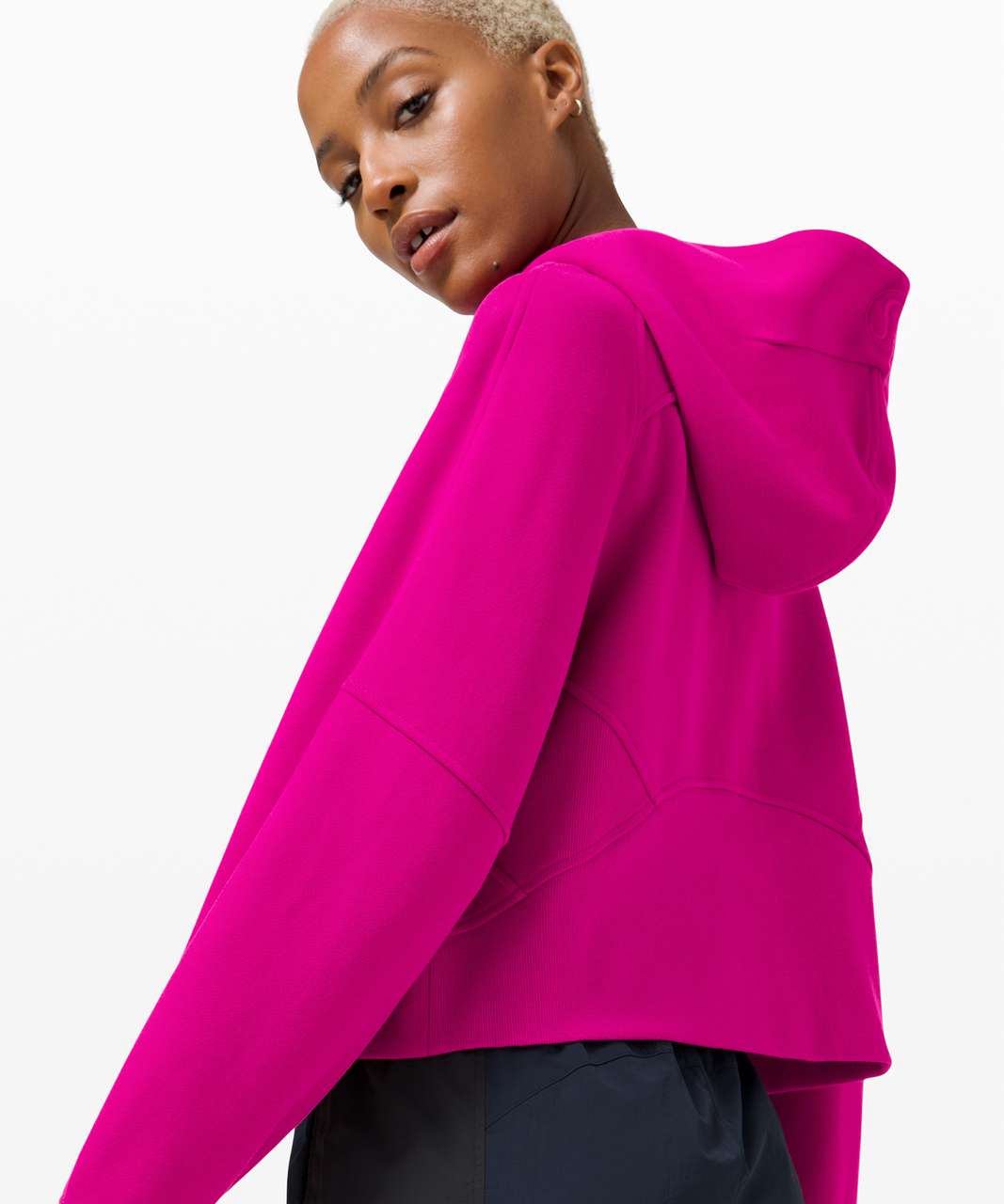 LULULEMON Scuba Oversized Funnel Neck Half-Zip XS/S Ripened Raspberry