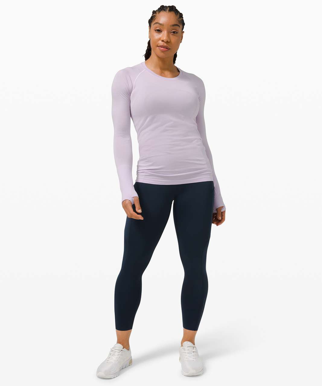 Cropped Henley long sleeve in Heathered Asphalt Grey/White (4) and Lavender  Dew WU (4) I'm in love with these sm😍 : r/lululemon