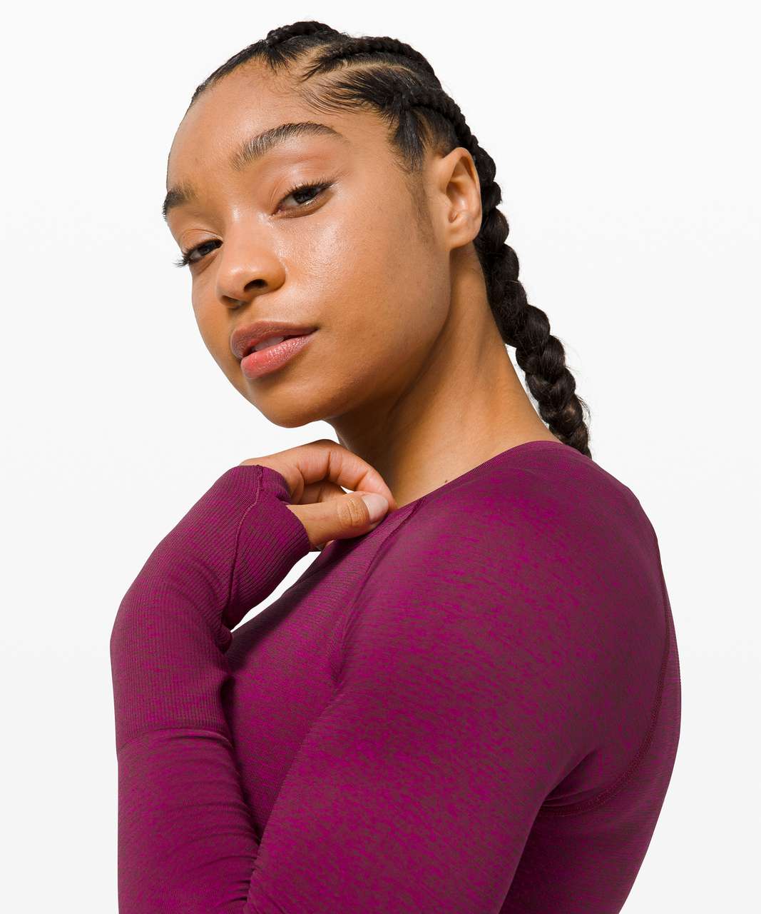 Lululemon La Keyhole Reversible Long Sleeve In Ripened Raspberry