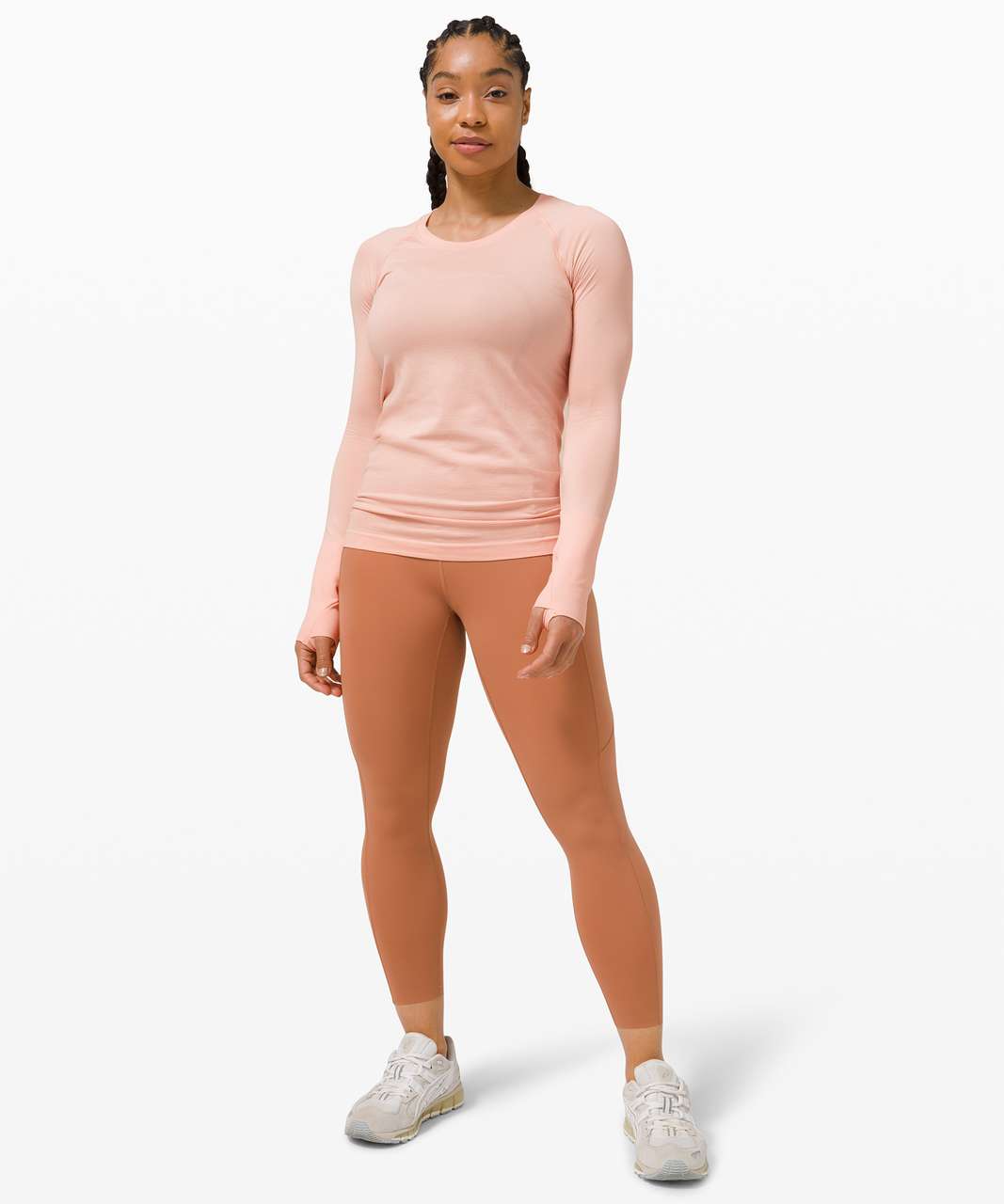 Lululemon Swiftly Tech Long Sleeve 2.0 - Pink Mist / Pink Mist - lulu  fanatics