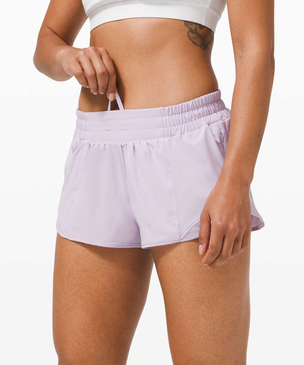 Lululemon Hotty Hot Hi Rise Short 2.5” Lined Shorts Lavender Dew Women’s  Size 14