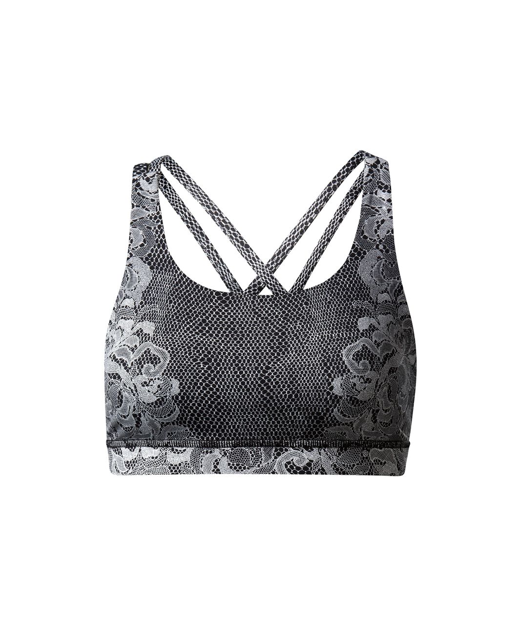 Lululemon Energy Bra (Nulux) - Florence Energy Bra 50 G White Black