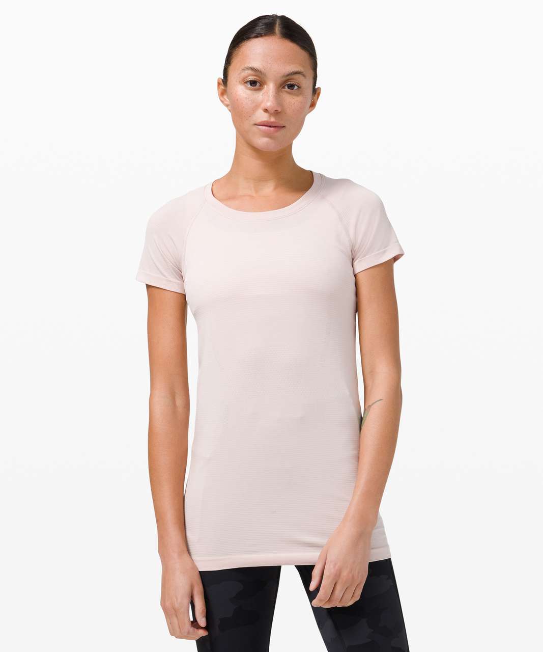 Lululemon Swiftly Tech Short Sleeve 2.0 - Feather Pink / Feather Pink - lulu  fanatics