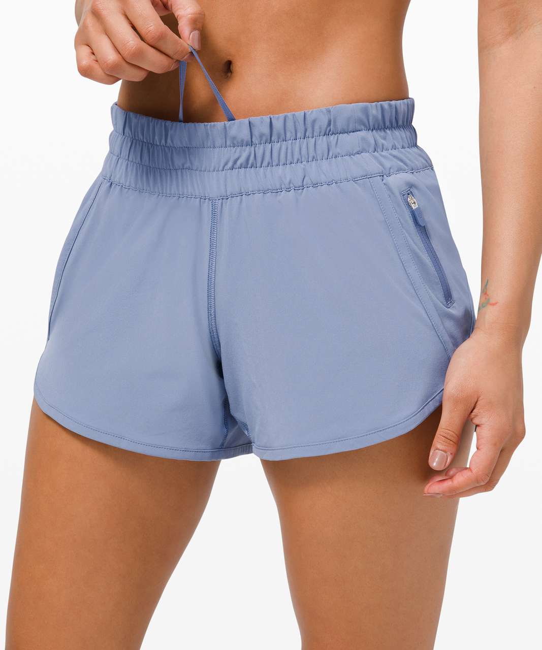 NEW Women Lululemon Track That High-Rise Lined Short 3 Icing Blue Size  6-8-10