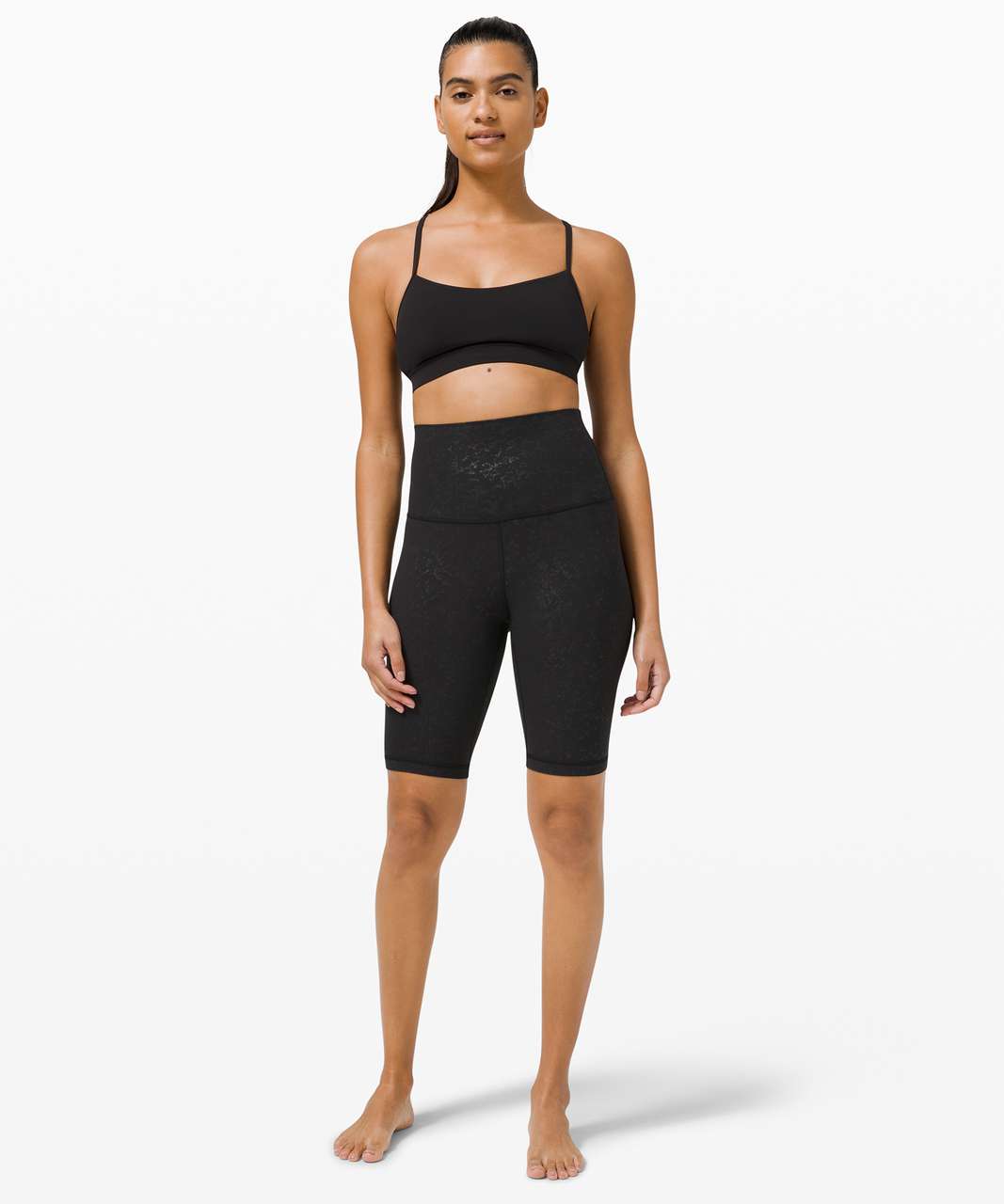 Lululemon Align Super High Rise Short *10 - Speckle Emboss Black