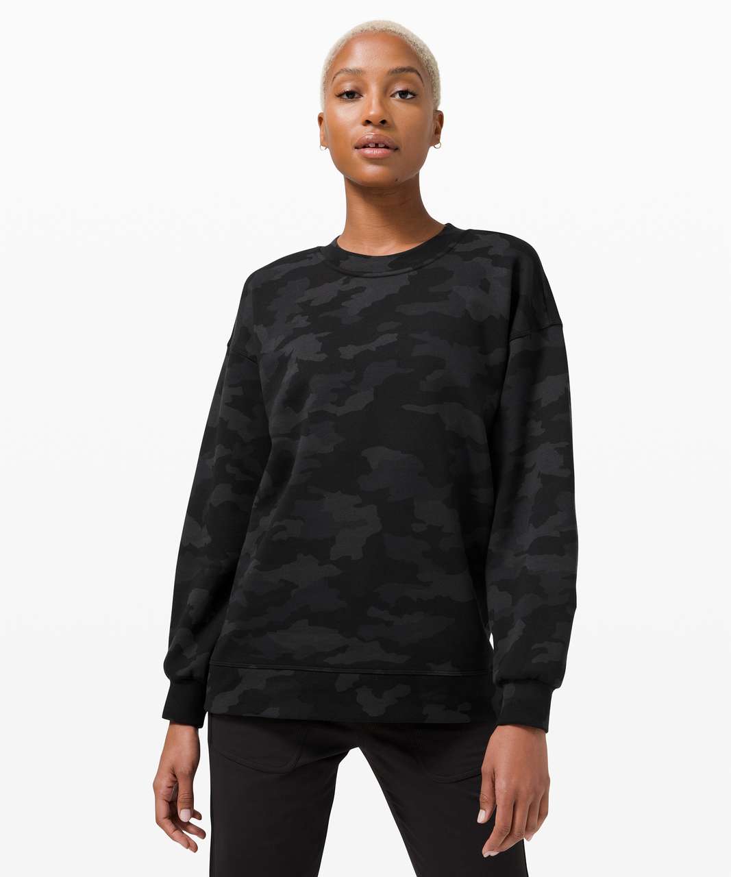 Lululemon Perfectly Oversized Crew - Heritage 365 Camo Deep Coal Multi -  lulu fanatics