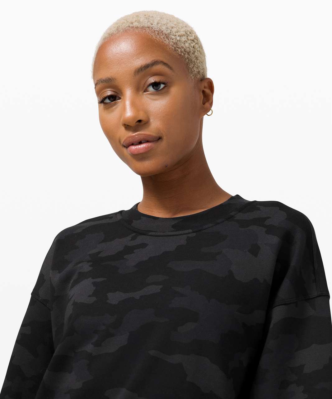 Lululemon Perfectly Oversized Crew - Heritage 365 Camo Deep Coal Multi -  lulu fanatics