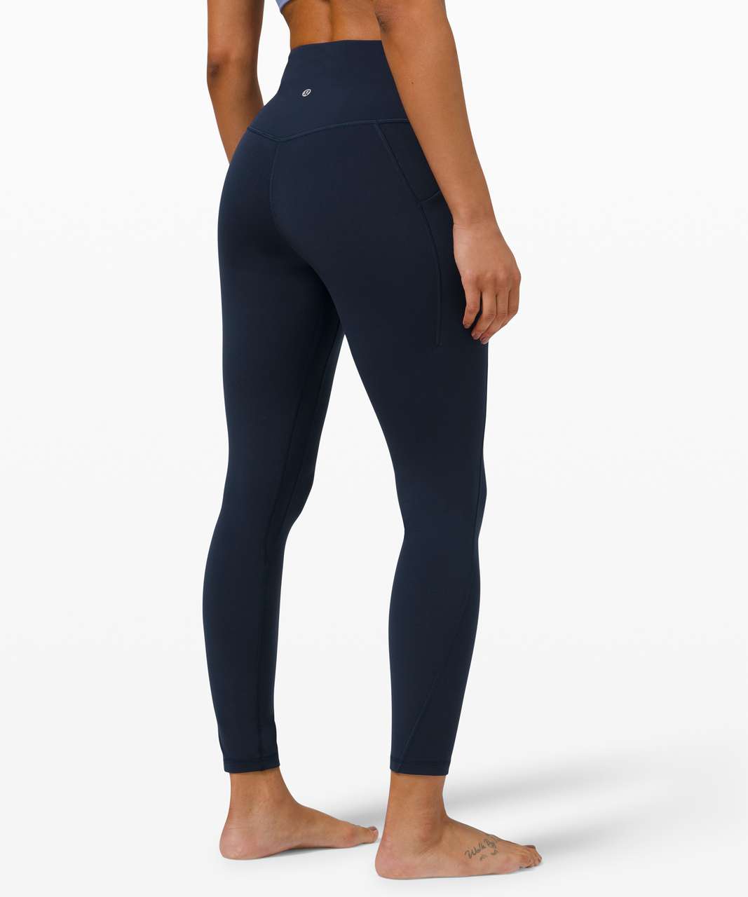 lululemon navy blue leggings w/ side pockets , ❥