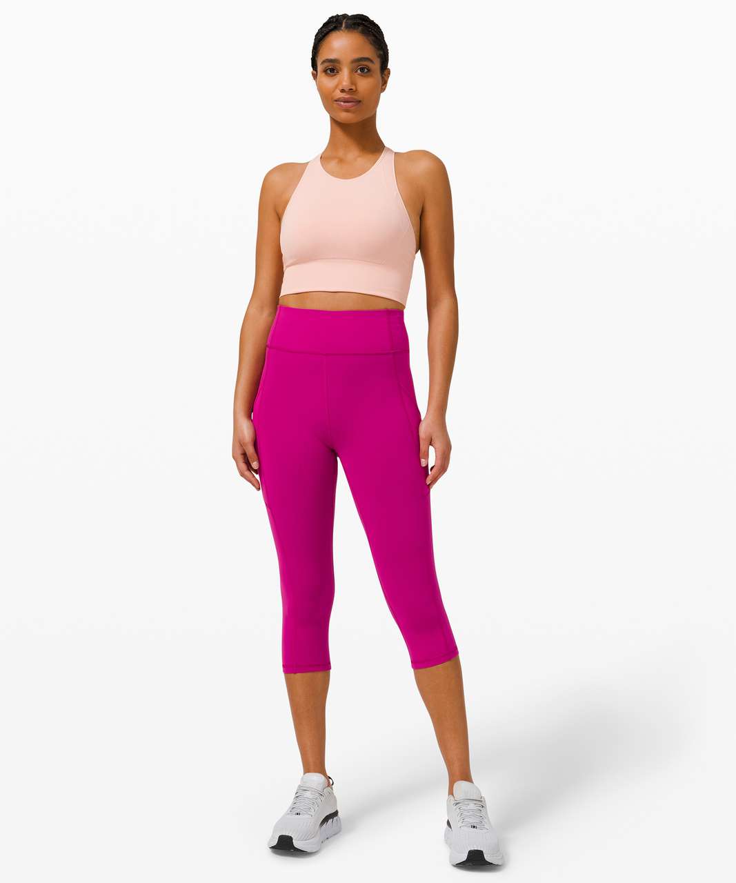 Lululemon Ebb to Train Bra *Medium Support, C/D Cup - Pink Mist - lulu  fanatics