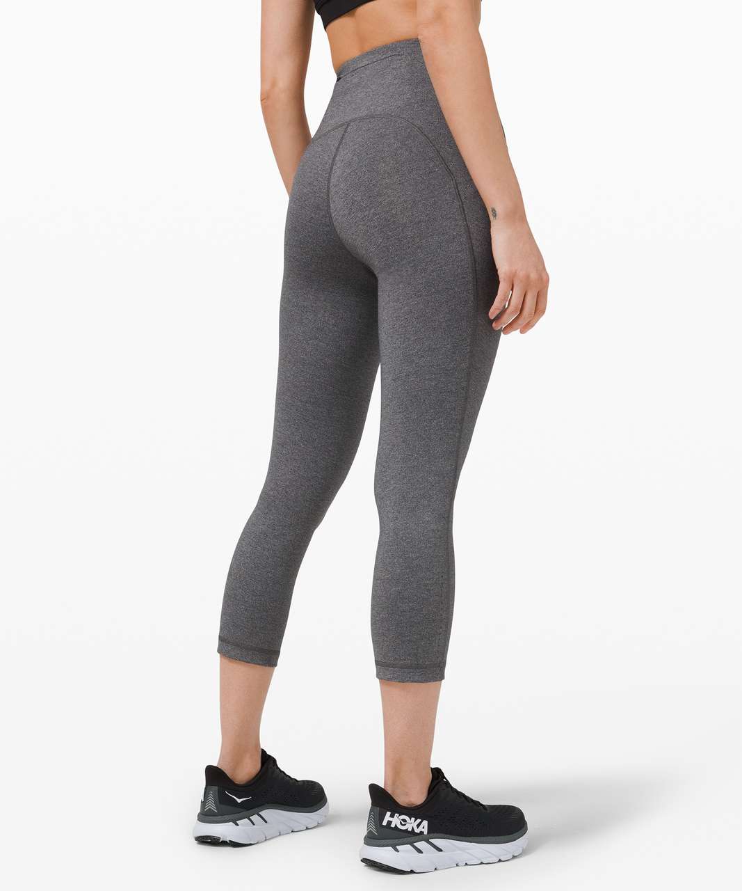 Lululemon Swift Speed High-Rise Crop 21 - Heathered Black - lulu