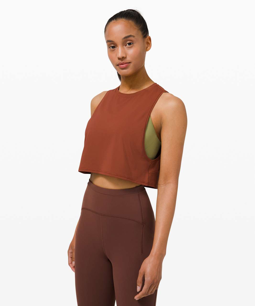 Leather Crop Muscle Tee by Article X