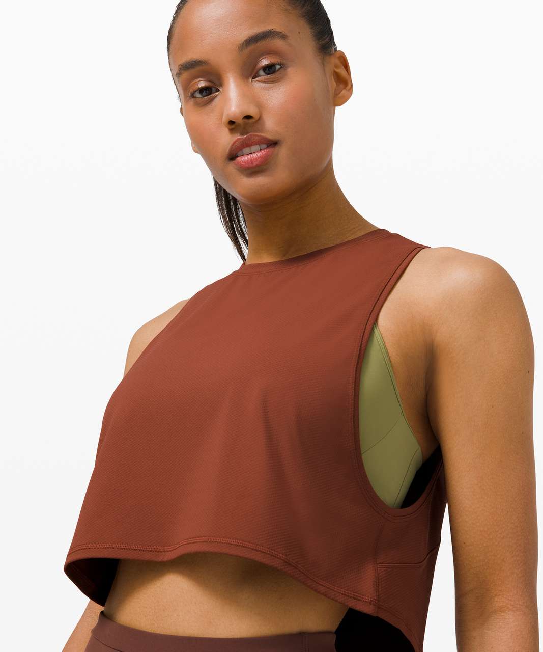 Lululemon Muscle Love Crop Tank *Tough - Dark Terracotta