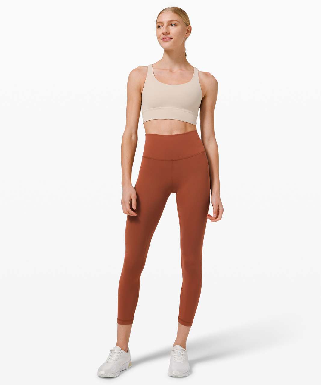 Lululemon Wunder Train High-Rise Crop 23 - Dark Terracotta - lulu